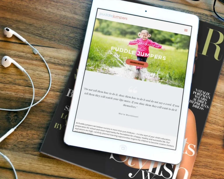 Nursery Website Design For Puddle Jumpers Nursery Ipad By Three Girls Media