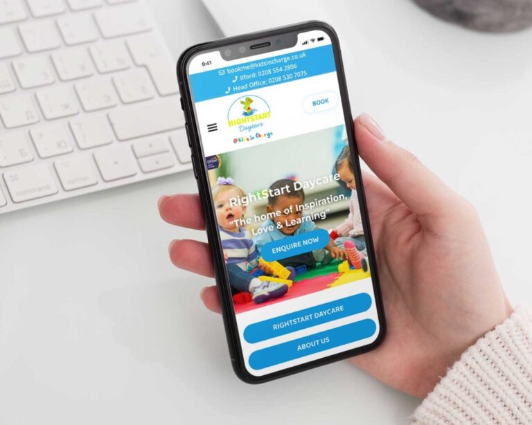 Web Design For Right Start Daycare Iphone 1 1024x819